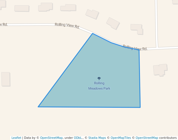 walking in Rolling Meadows Park map in Stoughton