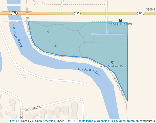 walking in James Madison Park map in South Salt Lake