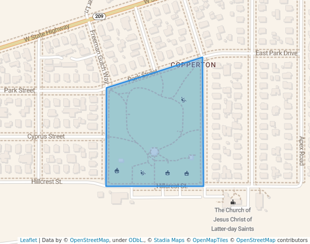 walking in Copperton Park map in Copperton