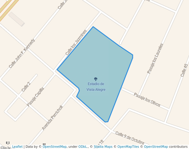 walking in Estadio de Vista Alegre map in Víctor Larco Herrera