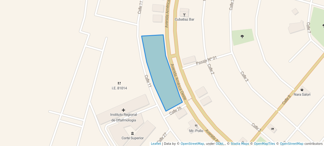 walking in Parque turístico cultural César Vallejo map in Trujillo