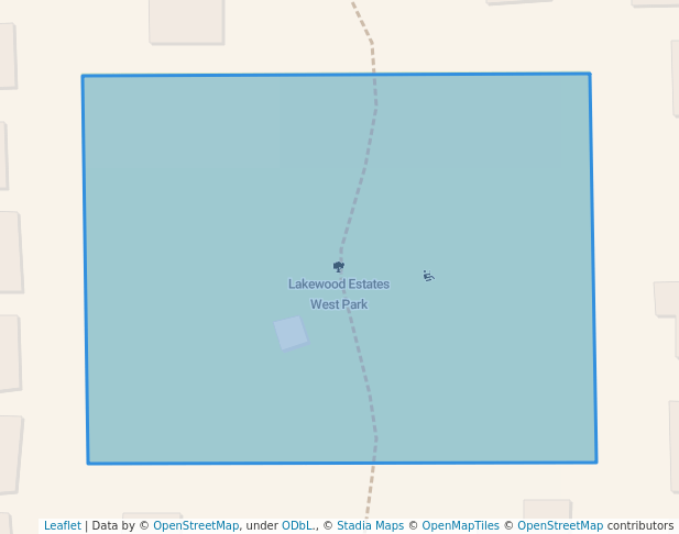walking in Lakewood Estates West Park map in Romeoville