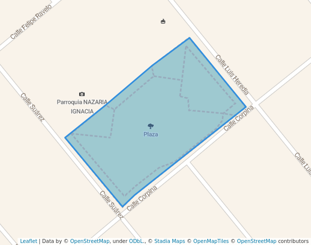 walking in Plaza map in El Alto