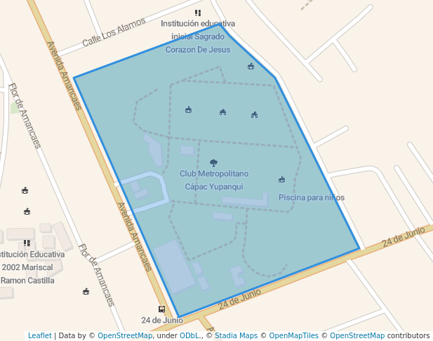 walking in Cápac Yupanqui Zonal Club map in Rímac