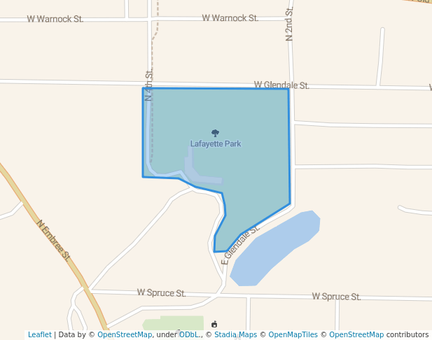 walking in Lafayette Park map in Princeton