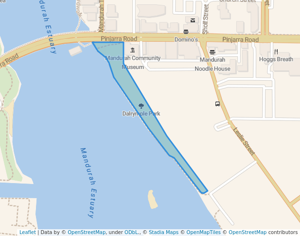 walking in Dalrymple Park map in Dudley Park