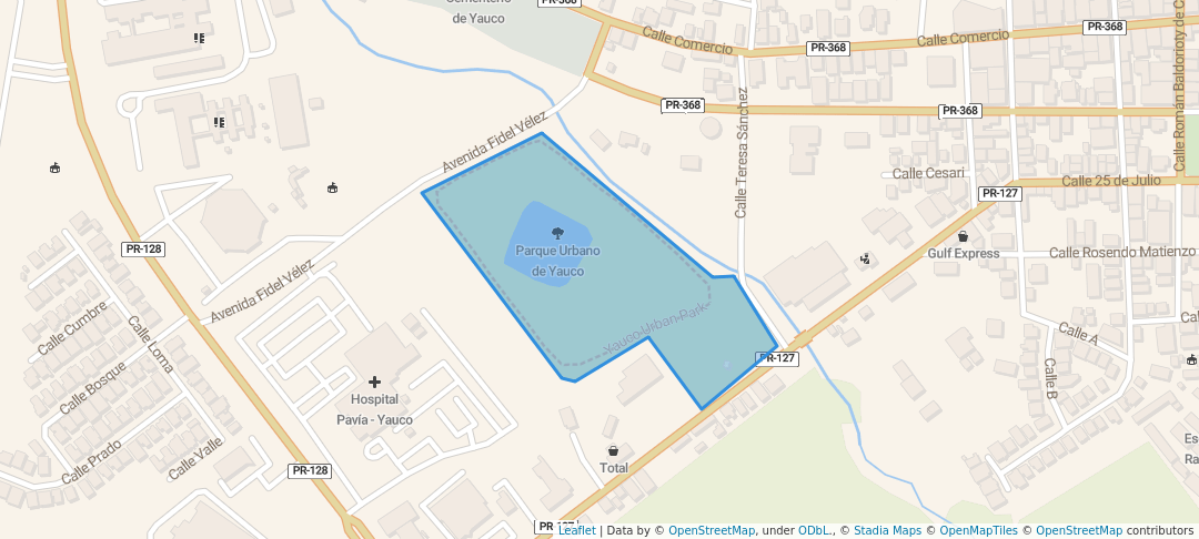 walking in Parque Urbano de Yauco map in Yauco