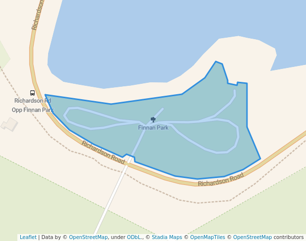 walking in Finnan Park map in Raymond Terrace