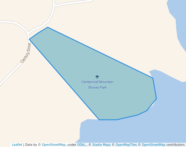 walking in Centennial Mountain Shores Park map in Island Park