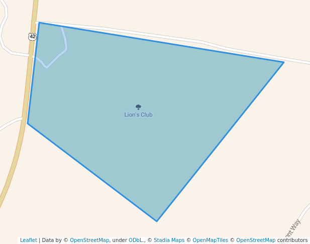 walking in Lion's Club map in Prospect