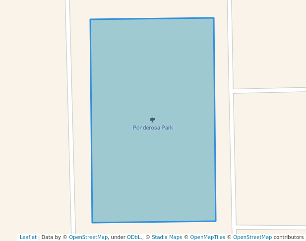 walking in Ponderosa Park map in Yuma