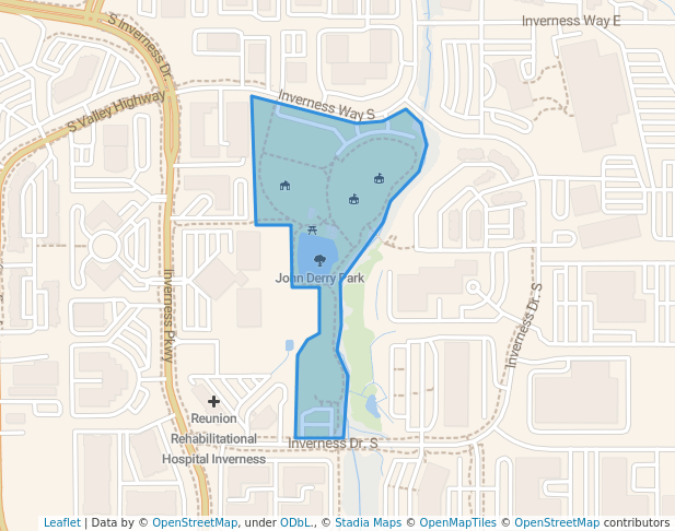 walking in John Derry Park map in Englewood
