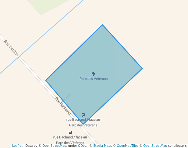 walking in Parc des Véterans map in Carignan