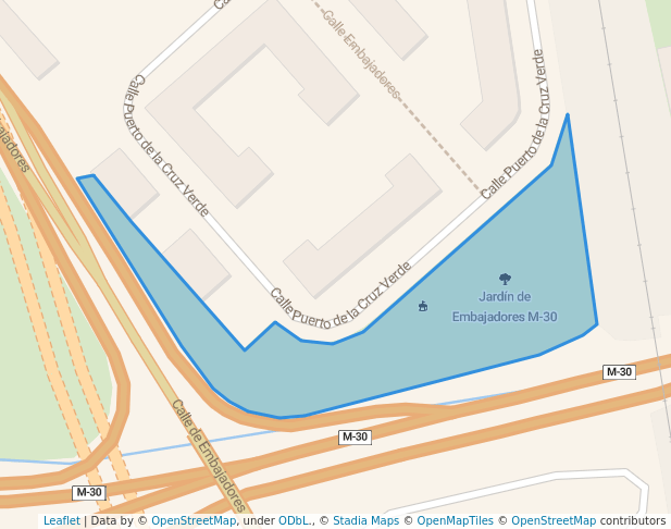 Jardín de Embajadores M-30