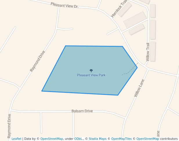 walking in Pleasant View Park map in North Mankato