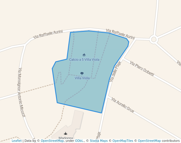 walking in Villa Viola map in Teramo