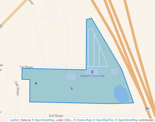 walking in Veteran's Memorial Park map in Kewaskum