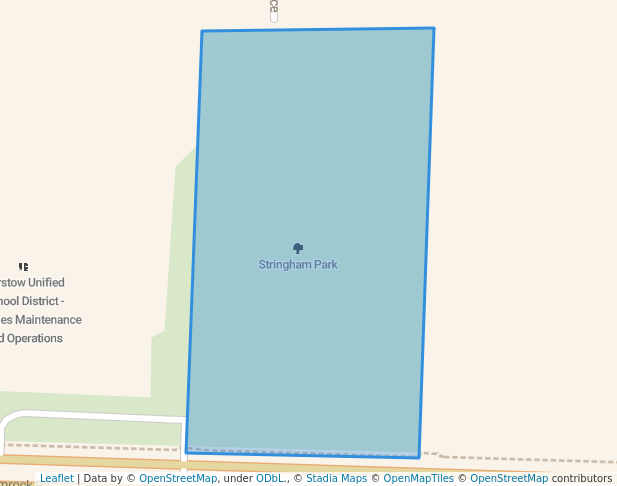 walking in Stringham Park map in Barstow