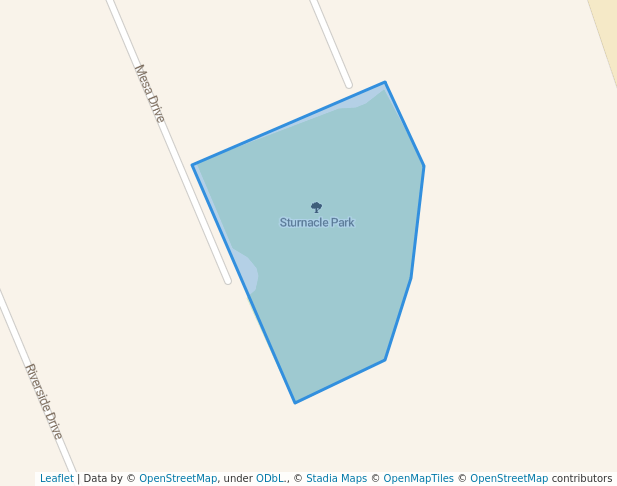 walking in Sturnacle Park map in Barstow