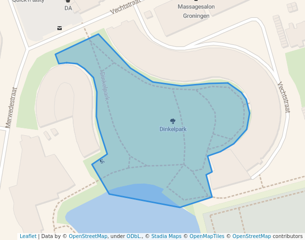 walking in Dinkelpark map in Groningen