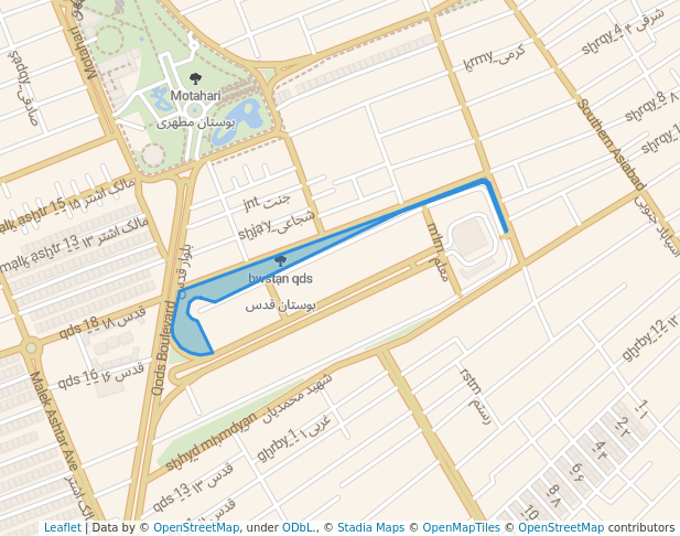 بوستان قدس in Kerman | Map and Routes