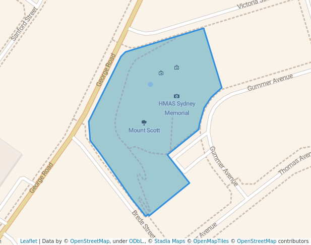 walking in Mount Scott map in Geraldton