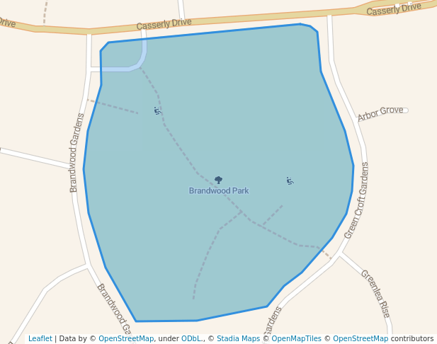 Brandwood Park in Leeming | Map and Routes