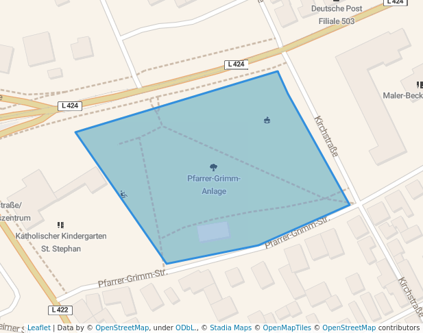 walking in Pfarrer-Grimm-Anlage map in Mainz