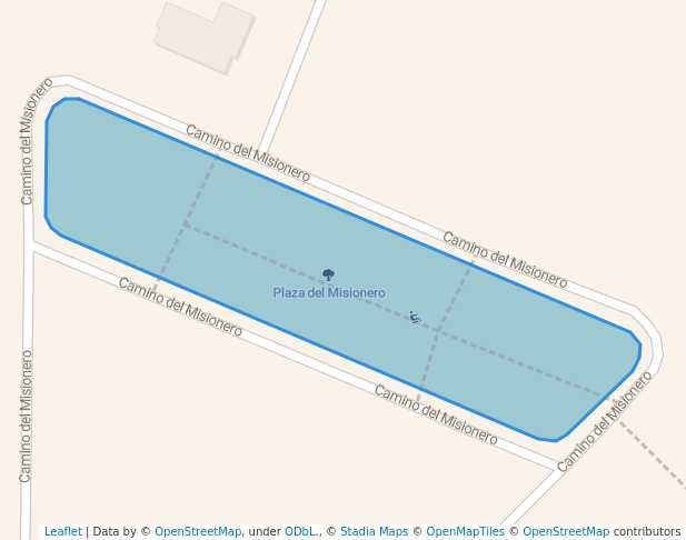 walking in Plaza del Misionero map in Lo Barnechea