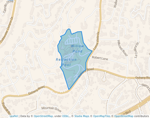 walking in Greystone Park map in Beverly Hills