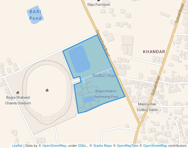 walking in Wonderland map in Bogura