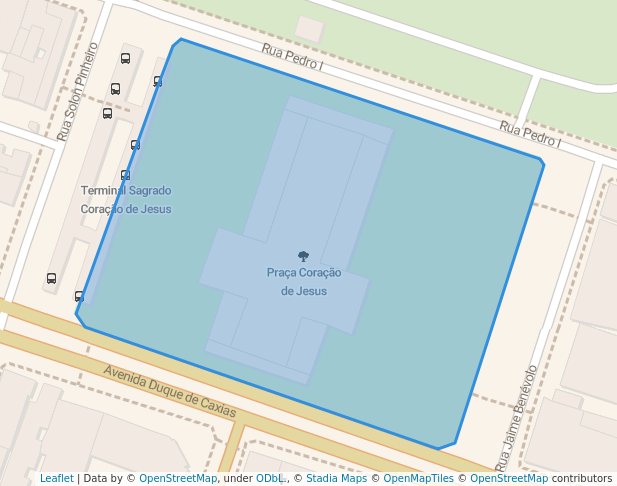 walking in Praça Coração de Jesus map in Fortaleza