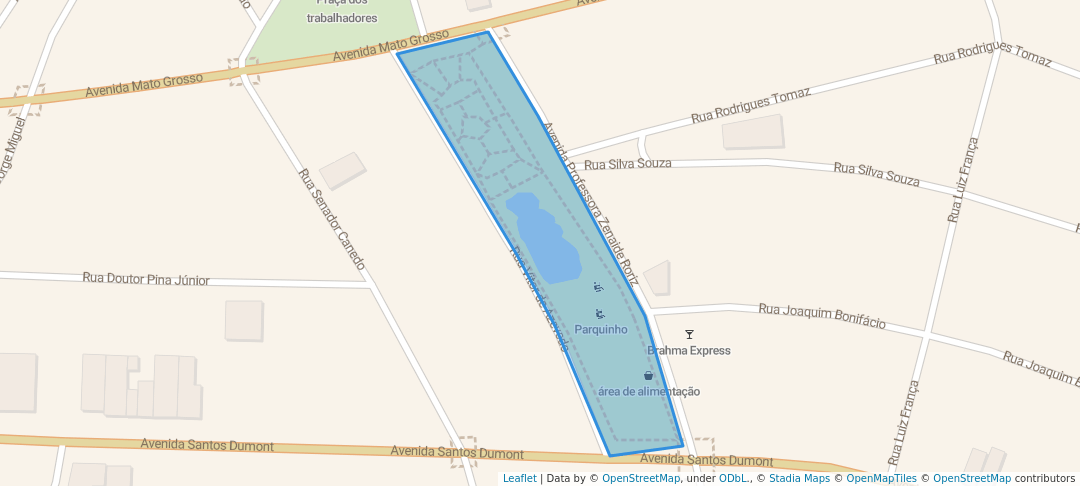 walking in Praça Badia Daher map in Anápolis