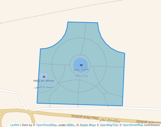 walking in پارک زنگنه map in Zanganeh