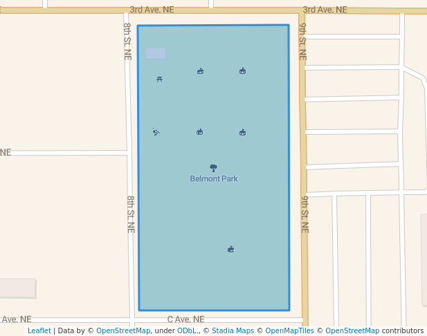 walking in Belmont Park map in Watertown
