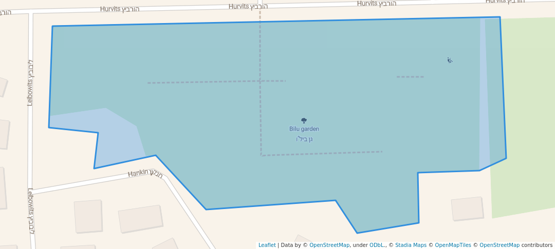 walking in Bilu garden map in Gedera