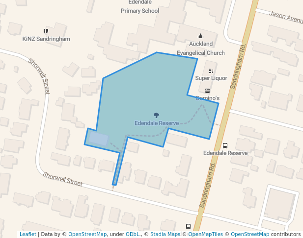 Edendale Reserve in Auckland | Map and Routes