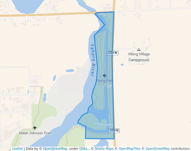 walking in Viking Park map in Stoughton