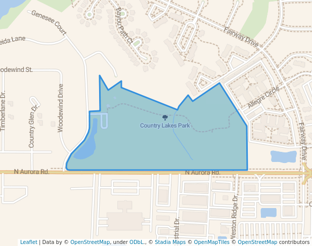 walking in Country Lakes Park map in Naperville