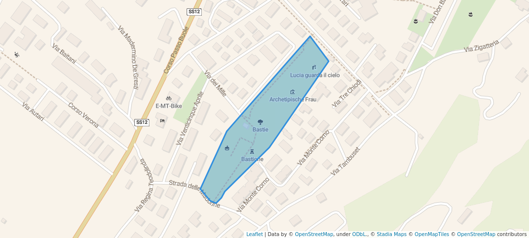 walking in Bastie map in Ala