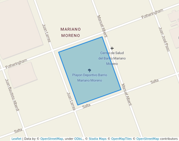 Playon Deportivo Barrio Mariano Moreno in Formosa | Map and Routes
