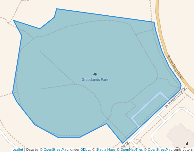 walking in Grasslands Park map in Saratoga Springs