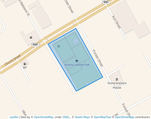 walking in Victoria Park map in Wellington