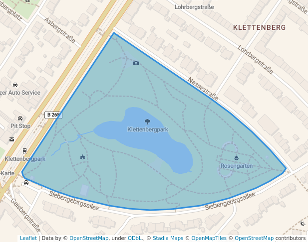 walking in Klettenbergpark map in Köln