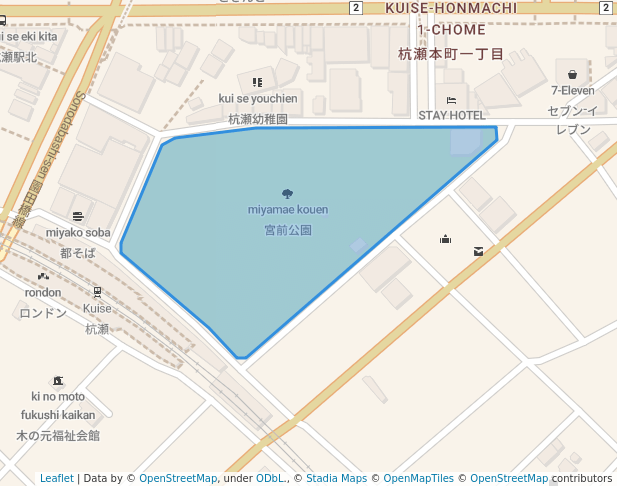 walking in 宮前公園 map in Amagasaki