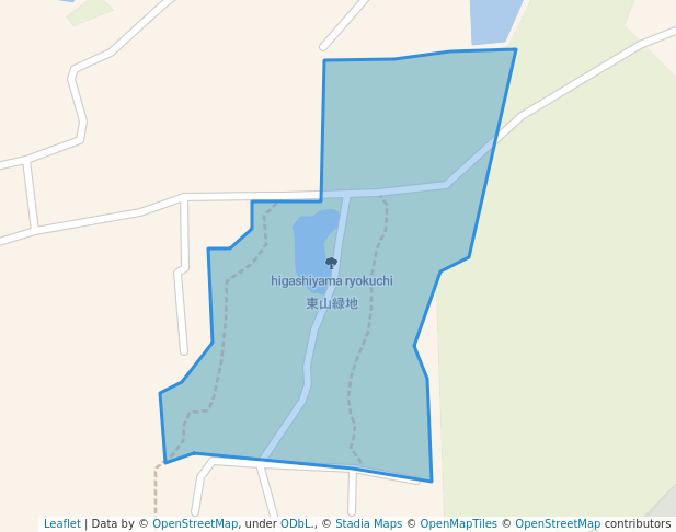 walking in 東山緑地 map in Nara