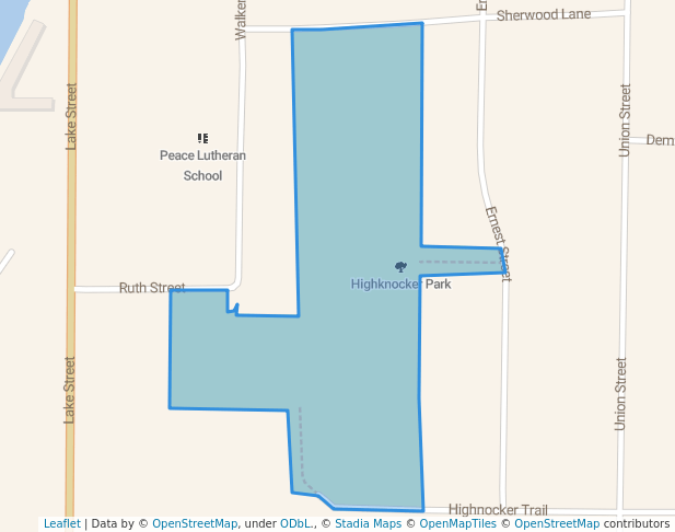 walking in Highknocker Park map in Green Lake