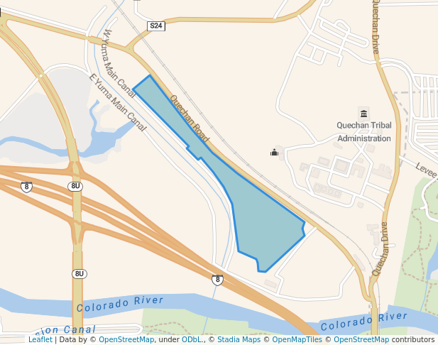 walking in Quechan Diabetes Walking Park map in Winterhaven
