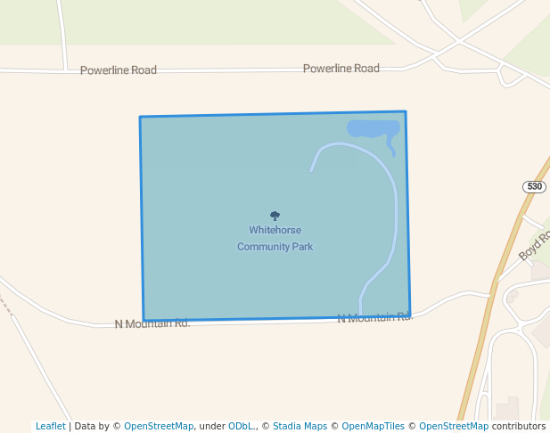 walking in Whitehorse Community Park map in Darrington