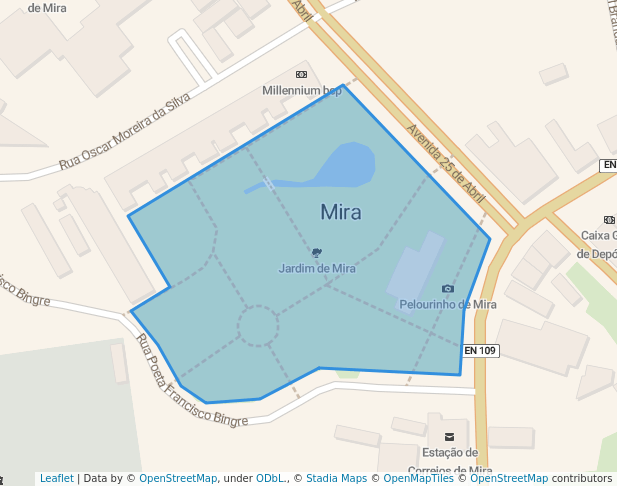 Jardim de Mira in Mira | Map and Routes